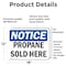 Signmission Propane Sold Here OSHA Notice Sign, Vinyl Decal, 18in W x 12in L, 2PK OS-2PACK-NS-D-1218-L-17894 - alternate 3